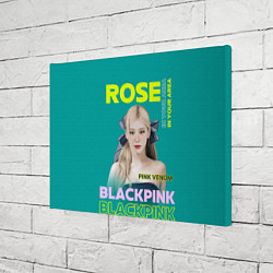 Холст прямоугольный Rose - девушка певица из группы Blackpink, цвет: 3D-принт — фото 2