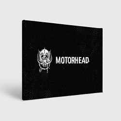 Холст прямоугольный Motorhead glitch на темном фоне по-горизонтали, цвет: 3D-принт