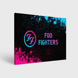 Картина прямоугольная Foo Fighters - neon gradient по-горизонтали