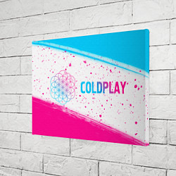 Холст прямоугольный Coldplay neon gradient style по-горизонтали, цвет: 3D-принт — фото 2