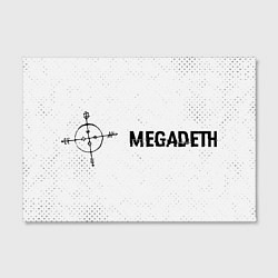 Холст прямоугольный Megadeth glitch на светлом фоне по-горизонтали, цвет: 3D-принт — фото 2