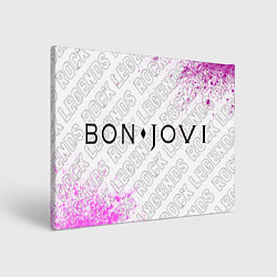 Холст прямоугольный Bon Jovi rock legends по-горизонтали, цвет: 3D-принт