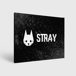 Картина прямоугольная Stray glitch на темном фоне по-горизонтали