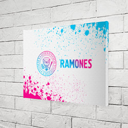 Холст прямоугольный Ramones neon gradient style по-горизонтали, цвет: 3D-принт — фото 2