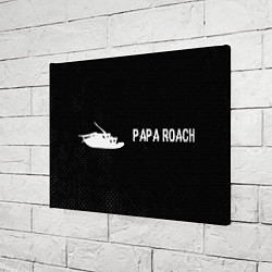 Холст прямоугольный Papa Roach glitch на темном фоне по-горизонтали, цвет: 3D-принт — фото 2