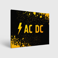 Холст прямоугольный AC DC - gold gradient по-горизонтали, цвет: 3D-принт