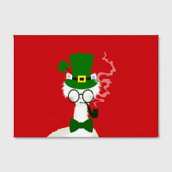 Холст прямоугольный Лама - альпака в день Патрика, цвет: 3D-принт — фото 2