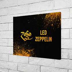 Холст прямоугольный Led Zeppelin - gold gradient по-горизонтали, цвет: 3D-принт — фото 2