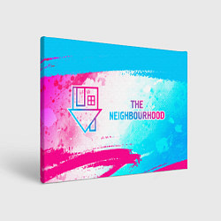 Картина прямоугольная The Neighbourhood neon gradient style по-горизонта