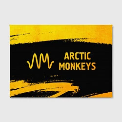 Холст прямоугольный Arctic Monkeys - gold gradient по-горизонтали, цвет: 3D-принт — фото 2