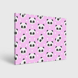 Холст прямоугольный Милая улыбающаяся панда, цвет: 3D-принт