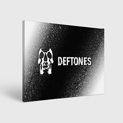 Картина прямоугольная Deftones glitch на темном фоне по-горизонтали