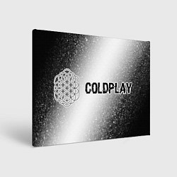 Картина прямоугольная Coldplay glitch на светлом фоне по-горизонтали