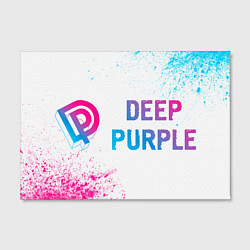Холст прямоугольный Deep Purple neon gradient style по-горизонтали, цвет: 3D-принт — фото 2