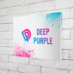 Холст прямоугольный Deep Purple neon gradient style по-горизонтали, цвет: 3D-принт — фото 2