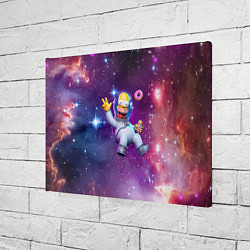 Холст прямоугольный Homer Simpson in space - ai art, цвет: 3D-принт — фото 2