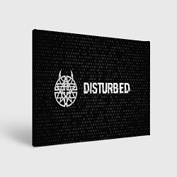 Картина прямоугольная Disturbed glitch на темном фоне по-горизонтали