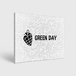 Картина прямоугольная Green Day glitch на светлом фоне по-горизонтали