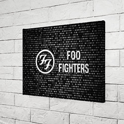 Холст прямоугольный Foo Fighters glitch на темном фоне по-горизонтали, цвет: 3D-принт — фото 2