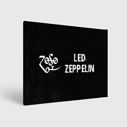 Картина прямоугольная Led Zeppelin glitch на темном фоне по-горизонтали
