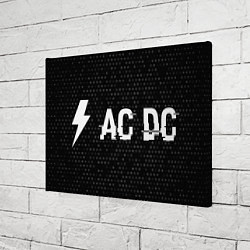 Холст прямоугольный AC DC glitch на темном фоне по-горизонтали, цвет: 3D-принт — фото 2