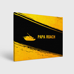 Холст прямоугольный Papa Roach - gold gradient по-горизонтали, цвет: 3D-принт