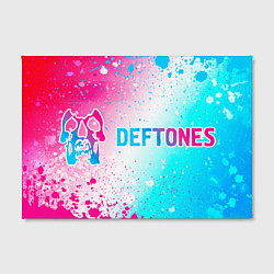 Холст прямоугольный Deftones neon gradient style по-горизонтали, цвет: 3D-принт — фото 2