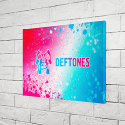 Холст прямоугольный Deftones neon gradient style по-горизонтали, цвет: 3D-принт — фото 2