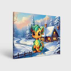 Холст прямоугольный Крошечный дракон зимы 2024, цвет: 3D-принт