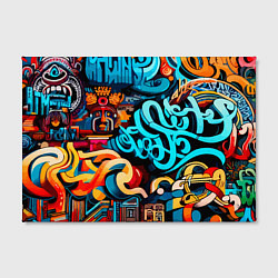 Холст прямоугольный Abstract graffiti - ai art, цвет: 3D-принт — фото 2