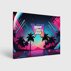 Холст прямоугольный GTA 6 summer abstract, цвет: 3D-принт
