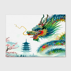 Холст прямоугольный Japanese watercolor dragon - art, цвет: 3D-принт — фото 2