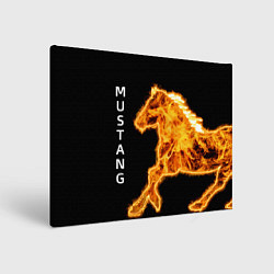 Холст прямоугольный Mustang fire, цвет: 3D-принт