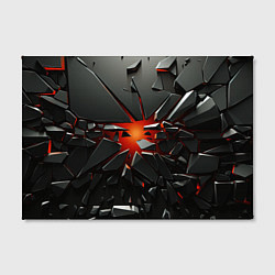 Холст прямоугольный Взрыв и черные камни, цвет: 3D-принт — фото 2