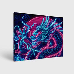 Холст прямоугольный Свирепый японский дракон - ирезуми, цвет: 3D-принт