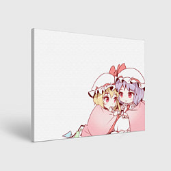 Холст прямоугольный Touhou Project Remilia Flandre chibi, цвет: 3D-принт
