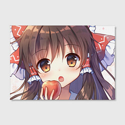 Холст прямоугольный Touhou Project Рейму яблоко, цвет: 3D-принт — фото 2