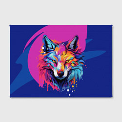 Холст прямоугольный Волк в стиле поп-арт, цвет: 3D-принт — фото 2