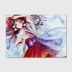 Холст прямоугольный Touhou Project Рейму Cute Flower, цвет: 3D-принт — фото 2