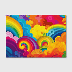 Холст прямоугольный Радужные яркие волны, цвет: 3D-принт — фото 2