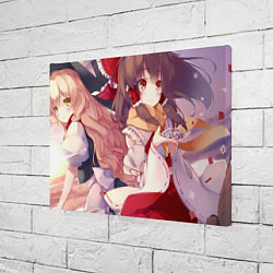 Холст прямоугольный Touhou Project Reimu and Marisa, цвет: 3D-принт — фото 2