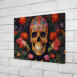 Холст прямоугольный Bright colors and skull, цвет: 3D-принт — фото 2