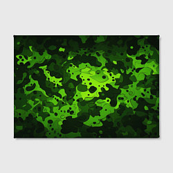 Холст прямоугольный Яркий неоновый зеленый камуфляж, цвет: 3D-принт — фото 2