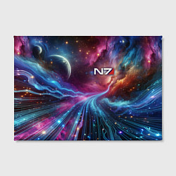 Холст прямоугольный Mass Effect - N7, цвет: 3D-принт — фото 2