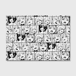 Холст прямоугольный Ahegao pattern, цвет: 3D-принт — фото 2