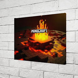 Холст прямоугольный Огненный minecraft, цвет: 3D-принт — фото 2