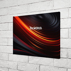 Холст прямоугольный Palworld logo black orange, цвет: 3D-принт — фото 2