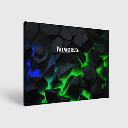 Картина прямоугольная Palworld объемные зеленые камни