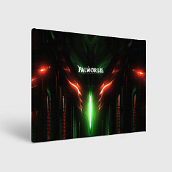 Картина прямоугольная Palworld зеленый неоновый свет