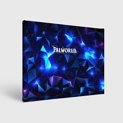 Картина прямоугольная Palworld логотип и синие блики